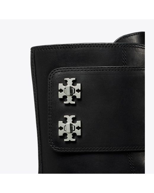 Tory Burch Black Turnlock Lug Boot