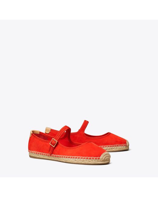 Tory Burch Red Mary Jane Espadrille