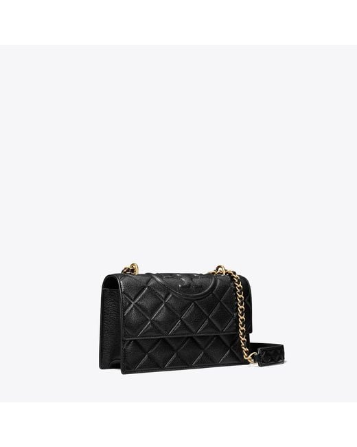 Tory Burch Black Small Fleming Shoulder Bag, One Size