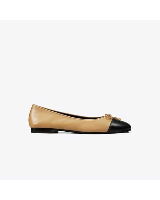Tory Burch White Cap-Toe Ballet