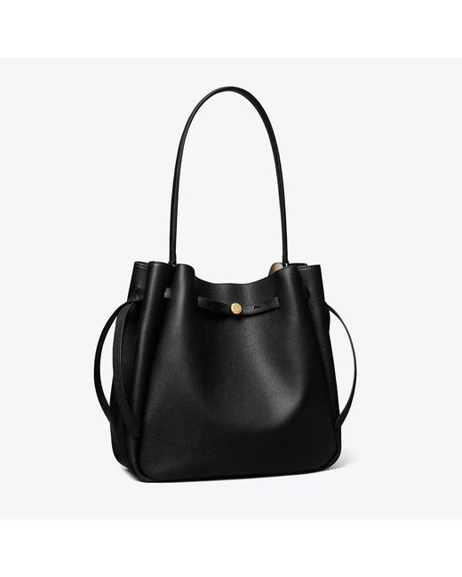 Tory Burch Black Large Romy Bucket Bag