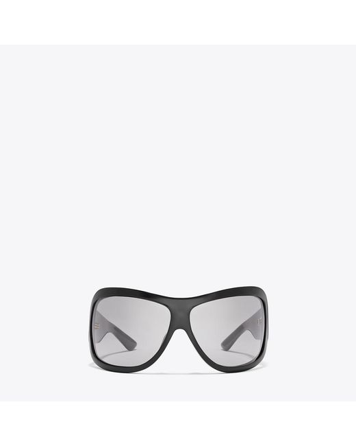 Tory Burch Gray Runway Wrap Sunglasses