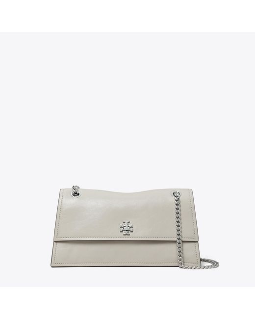 Tory Burch White Kira Turnlock Shoulder Bag, One Size