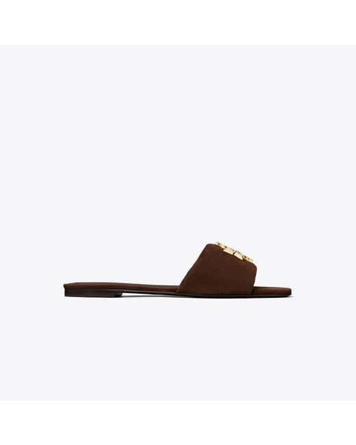 Tory Burch Brown Eleanor Slide