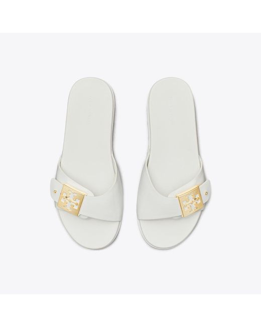 Tory Burch White Mellow Slide