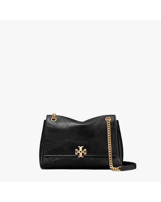Tory Burch Black Charlie Quilted Shoulder Bag