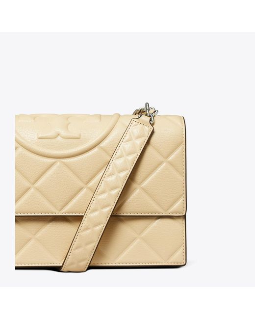 Tory Burch Natural Fleming Shoulder Bag, One Size