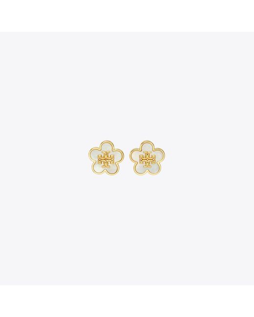 Tory Burch Metallic Forget Me Not Stud Earrings, One Size