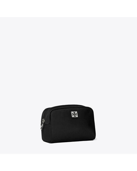 Tory Burch Black Virginia Cosmetic Case, One Size