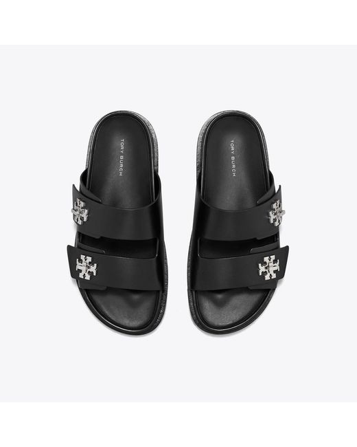 Tory Burch Black Turnlock Sport Slide