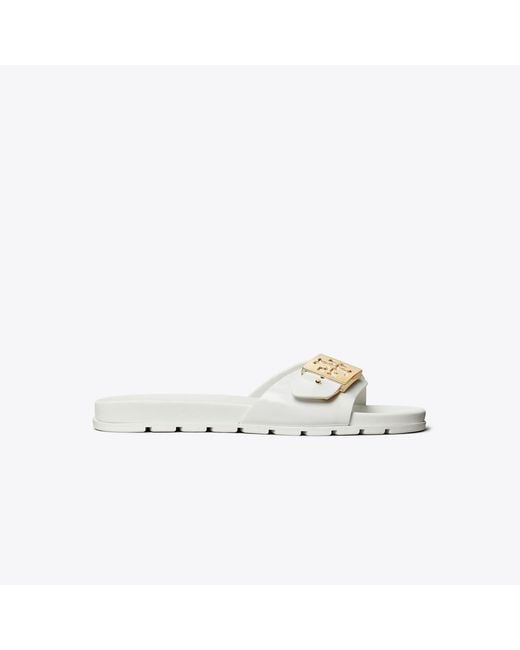 Tory Burch White Mellow Slide