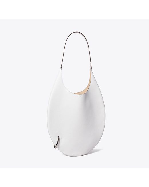 Tory Burch White Pierced Soft Bag