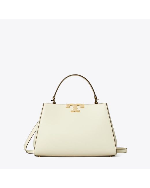 Tory Burch White Eleanor Satchel, One Size