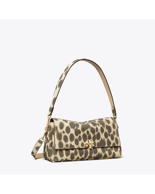 Tory Burch Metallic Small Charlie Suede Shoulder Bag