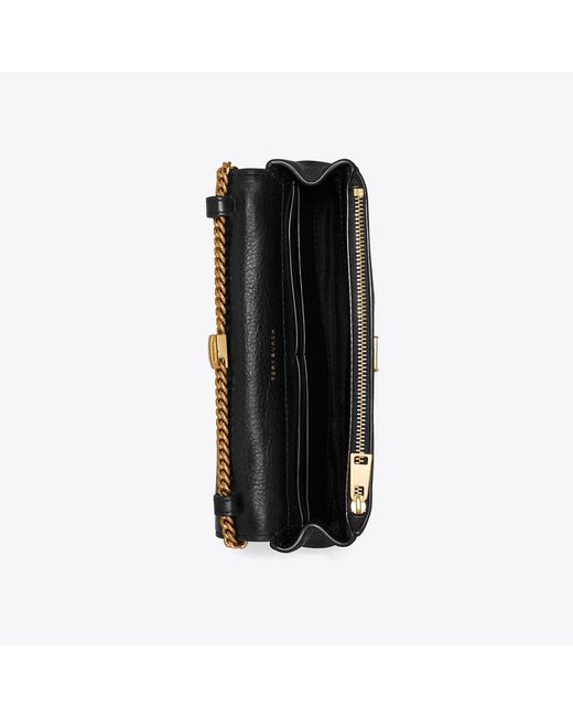 Tory Burch Black Charlie Quilted Chain Crossbody