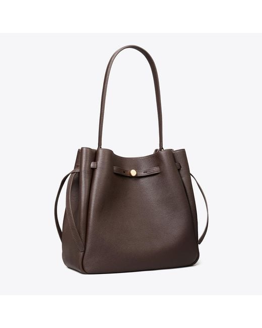 Tory Burch Brown Large Romy Bucket Bag