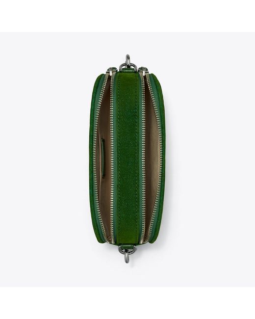 Tory Burch Green Mini Miller Flocked Crossbody Bag, One Size