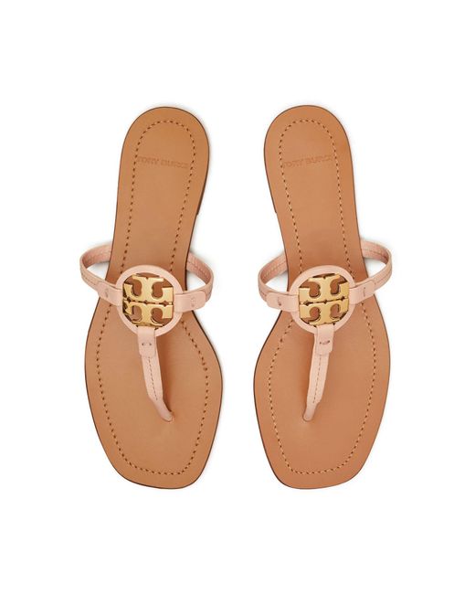 tory burch mini miller flat leather thong sandal