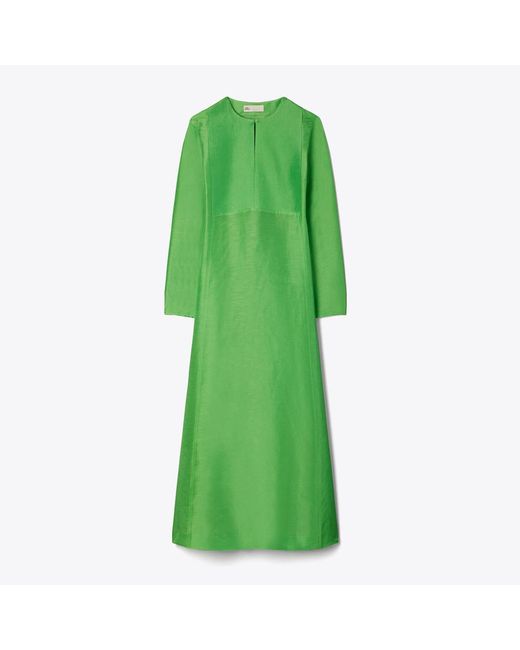 Tory Burch Green Long Linen Caftan