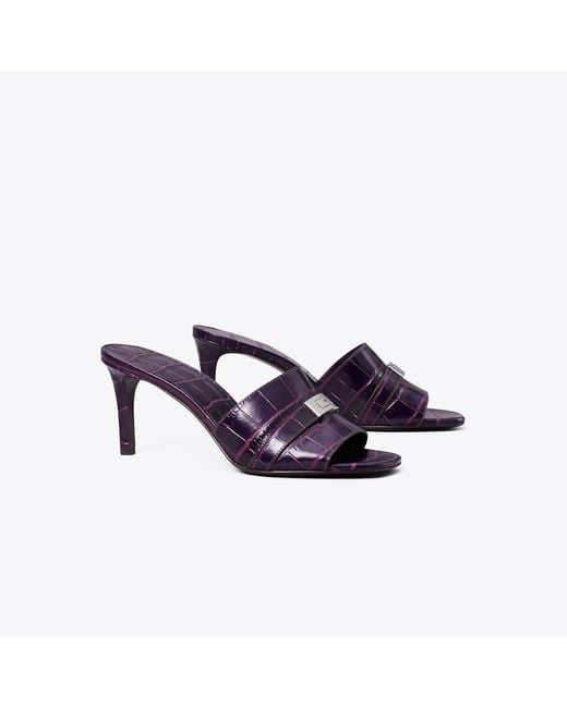 Tory Burch Blue Leelee Heeled Mule