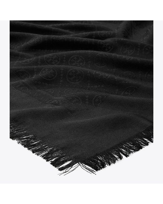 Tory Burch Black T Monogram Jacquard Traveler, One Size