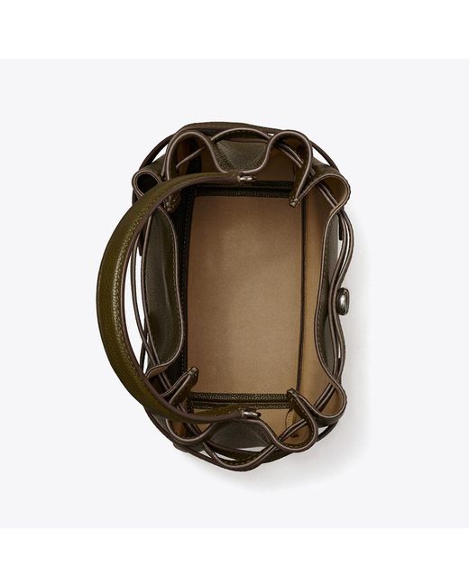 Tory Burch Green Romy Bucket Bag