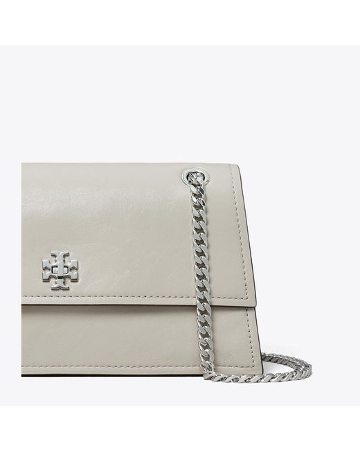 Tory Burch White Kira Turnlock Shoulder Bag, One Size