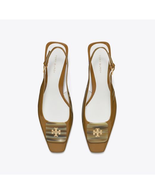 Tory Burch Metallic Georgia Slingback Heel