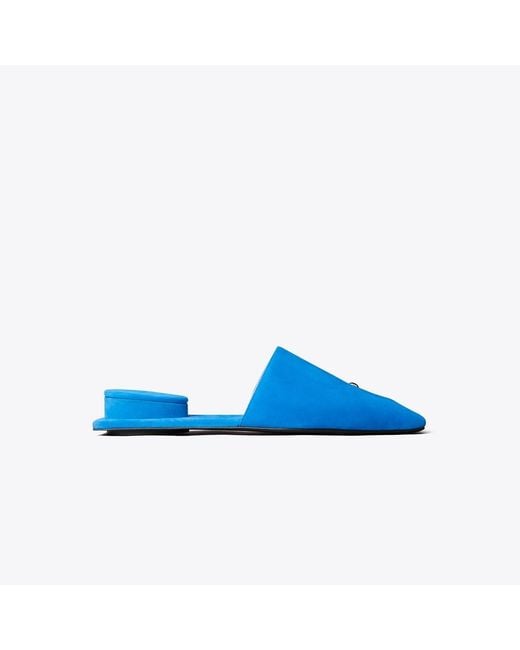 Tory Burch Blue Pierced Mule