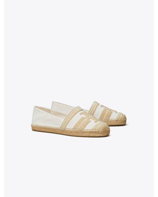 Tory Burch White Double T Espadrille