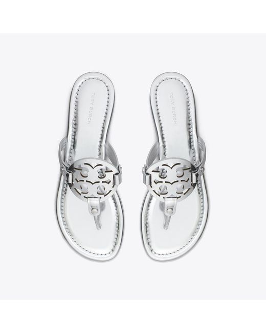 Tory Burch White Miller Metallic Sandal