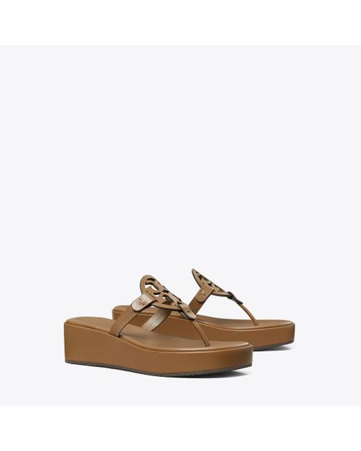 Tory Burch Brown Miller Wedge Sandal