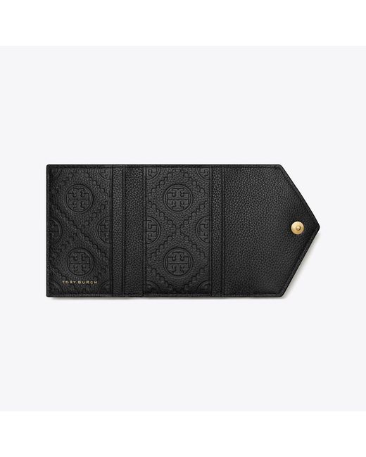 Tory Burch Black Small Pebble Envelope Wallet, One Size