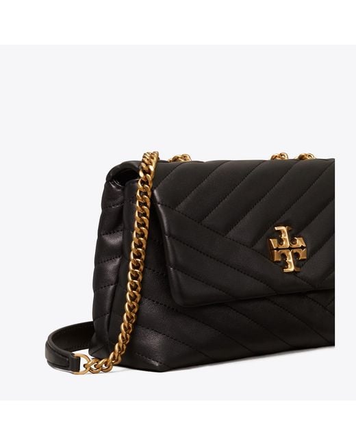 Tory Burch Black Small Kira Chevron Shoulder Bag