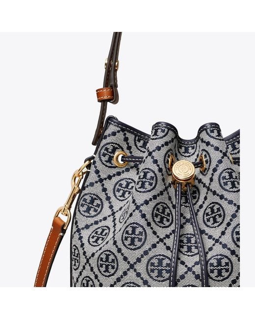 Tory Burch Black T Monogram Bucket Bag