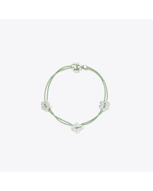Tory Burch Metallic Forget Me Not Cord Bracelet, One Size