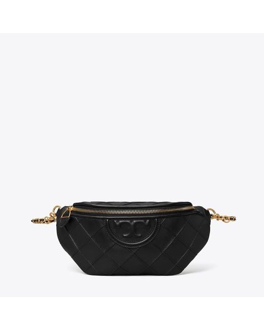 Tory Burch Black Fleming Soft Belt Bag, One Size