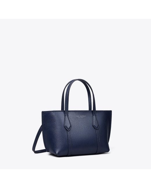Tory Burch Blue Mini Perry Tote