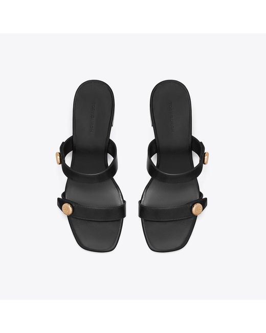 Tory Burch Black Romy Block-Heel Sandal
