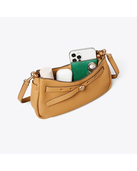 Tory Burch Brown Romy Zip Top Crossbody, One Size