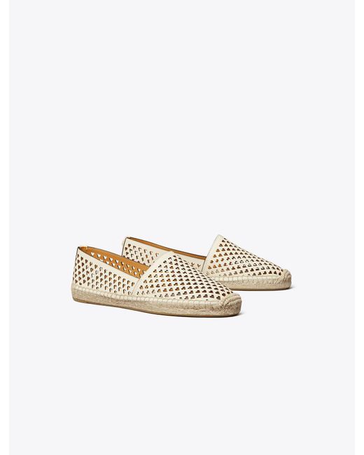 Tory Burch White Heart-patterned Espadrille