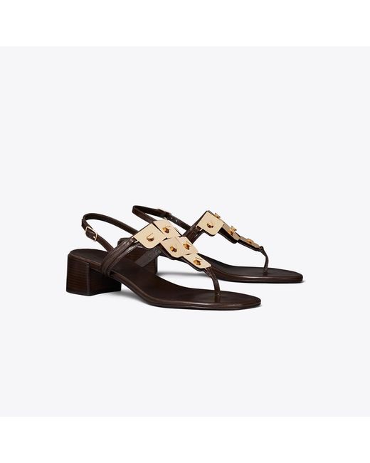 Tory Burch Brown Gladiator Capri Heeled Sandal