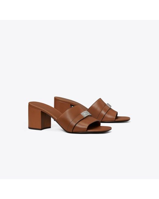 Tory Burch Brown Leelee Heeled Mule