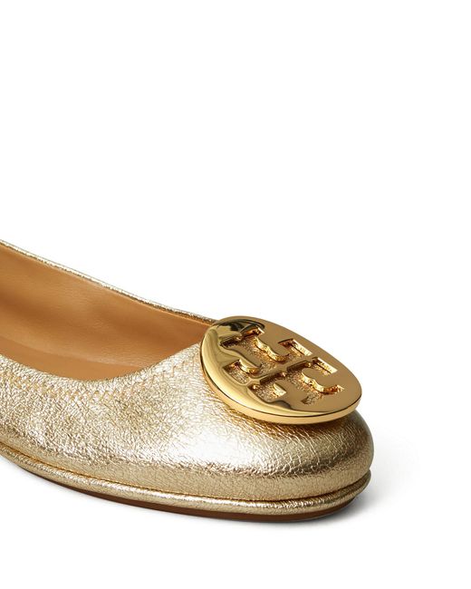 tory burch minnie travel ballet flat silver