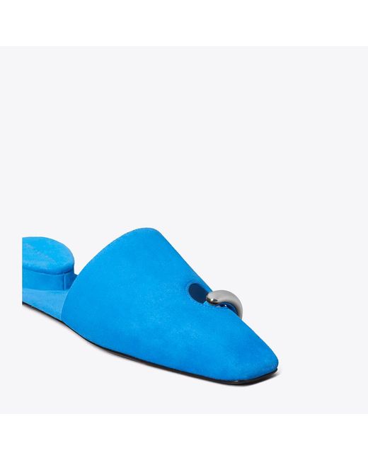 Tory Burch Blue Pierced Mule