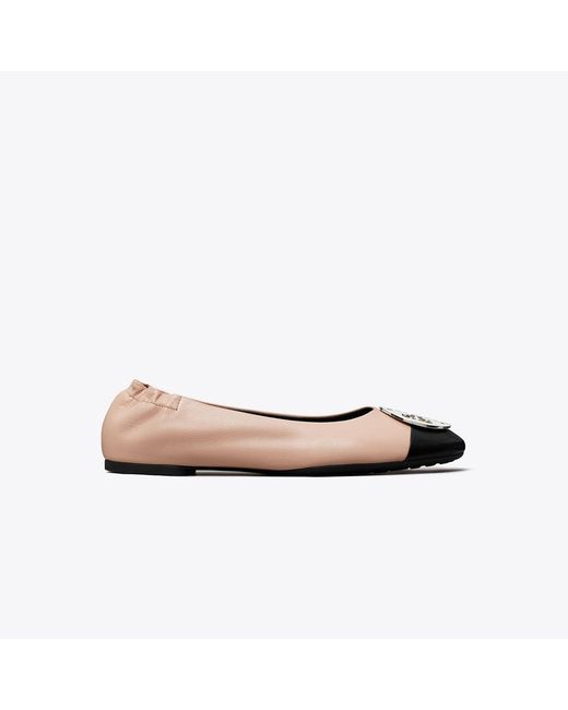 Tory Burch Multicolor Cap-Toe Ruched Ballet Flats