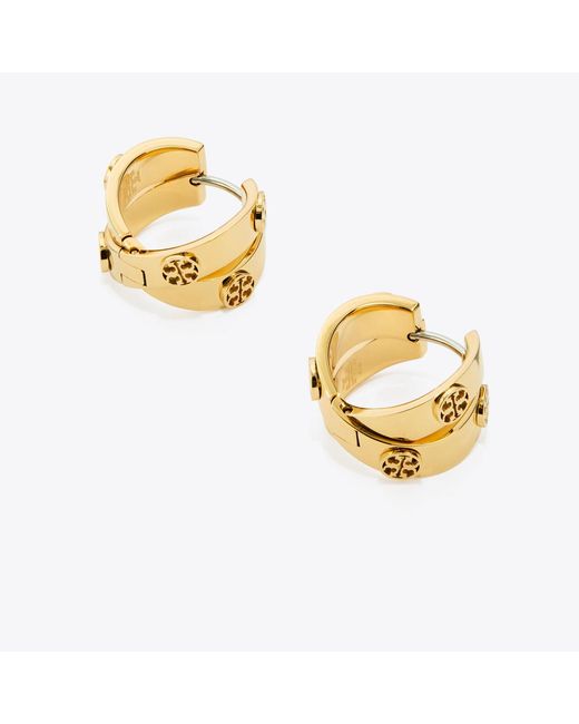 Tory Burch Metallic Icon Double Hoop Earrings