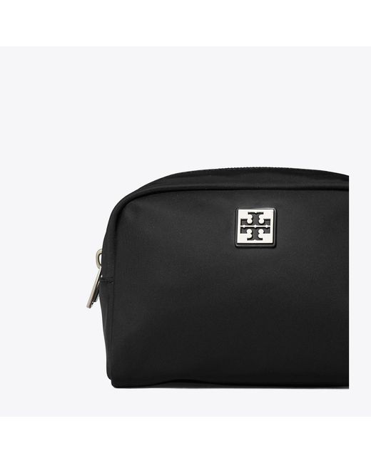 Tory Burch Black Virginia Cosmetic Case, One Size