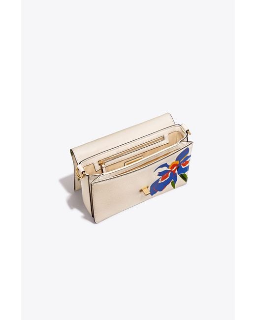 Tory burch kira floral double strap shoulder best sale bag