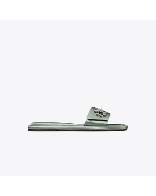 Tory Burch Green Turnlock Slide